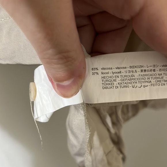 Zara Tan Soft Long Sleeve Pull Bottom Top - Picture 3 of 5